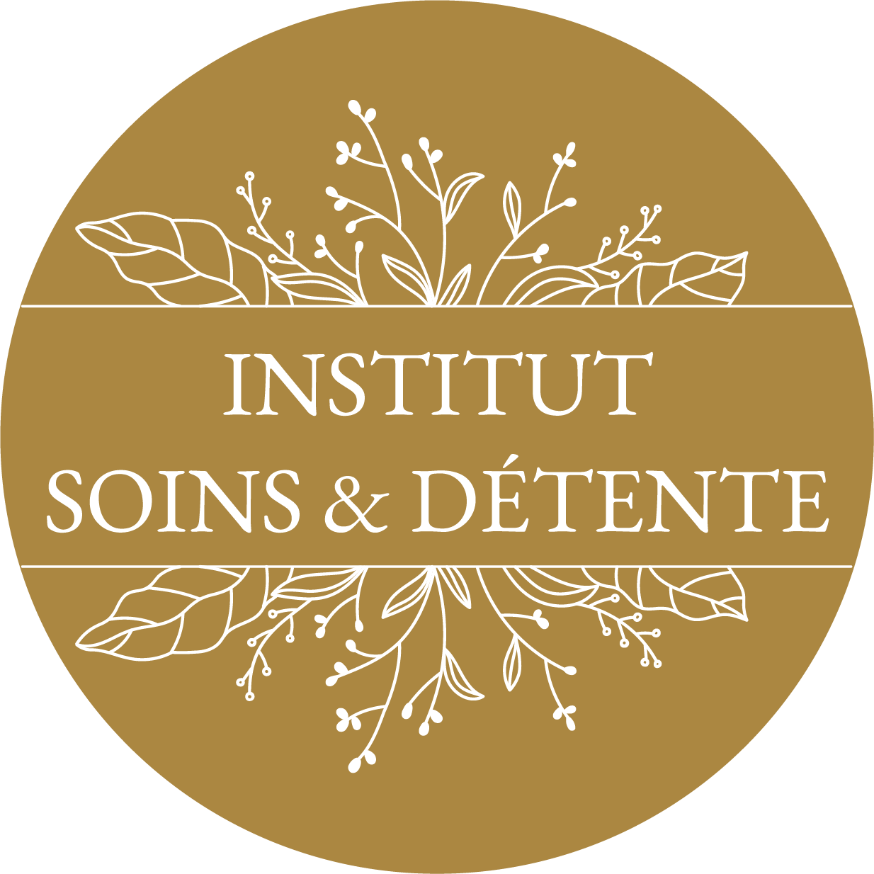 Institut soins et détente - Logo blanc Rond