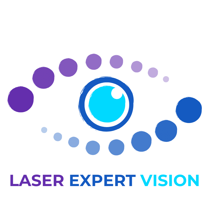 Logo et texte Laser Expert Vision